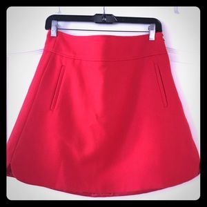 J. Crew Red Wool Mini Skirt size 10